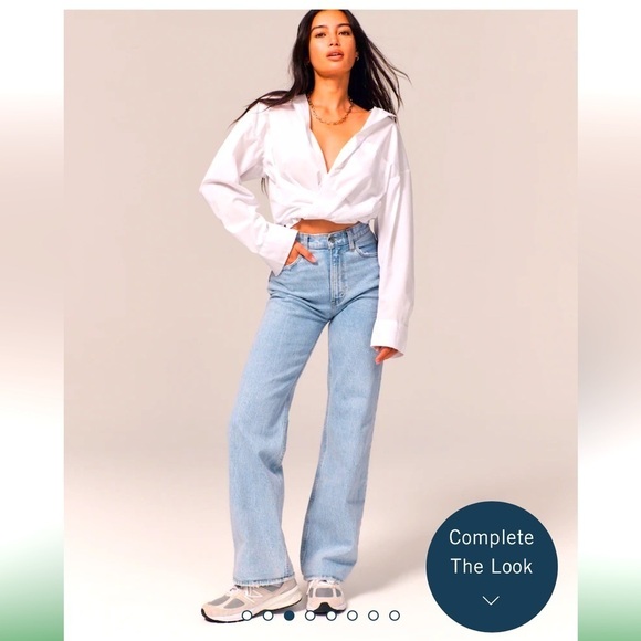 Abercrombie & Fitch Size 24 (37 in waist) The 90's Relaxed High Rise Jeans - Picture 1 of 14